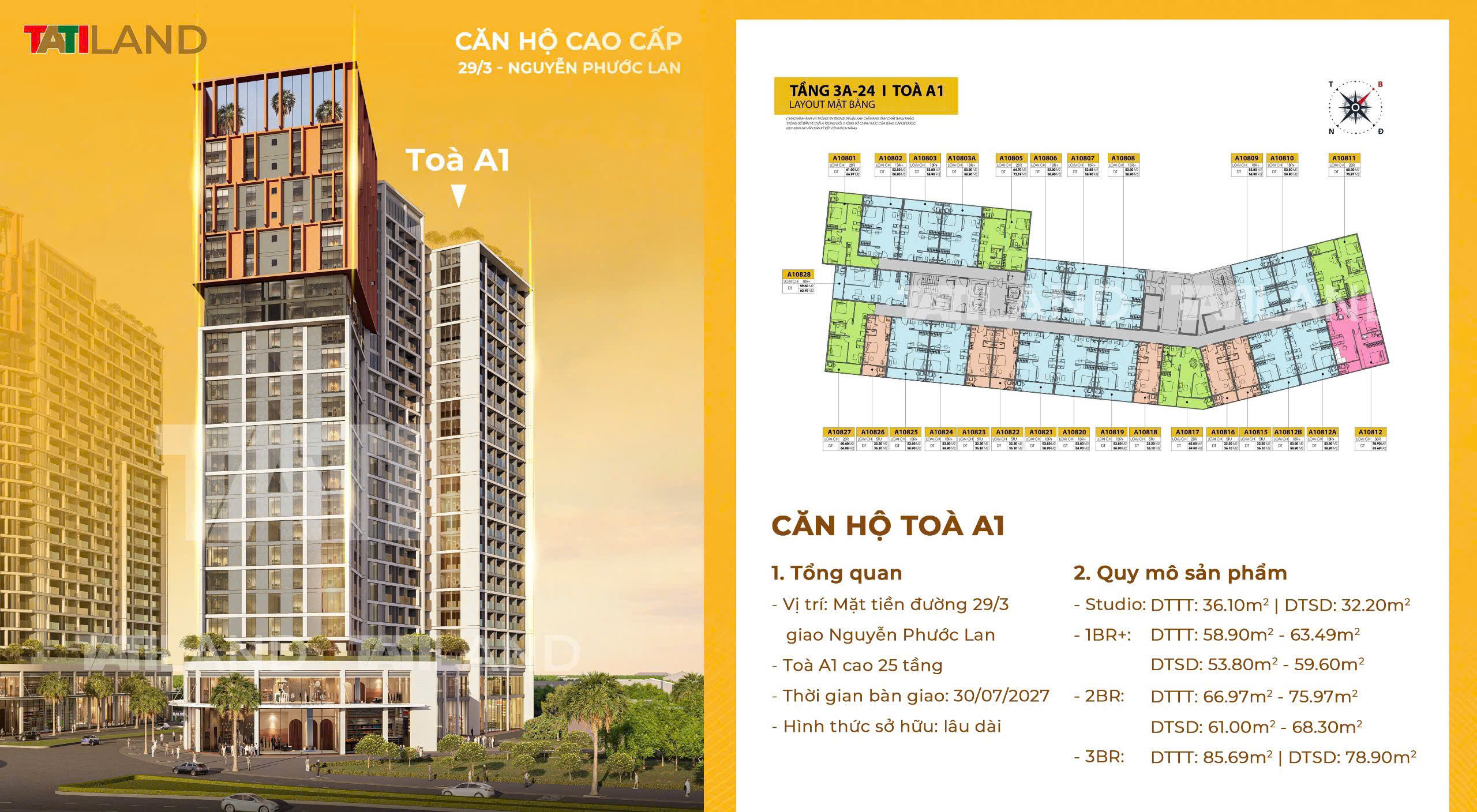 Layout mặt bằng S1 Spana Tower